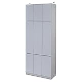 JKプラン Alnair　リビング収納庫 壁面収納庫（鏡面仕上げ） 上置きラック付き 幅90cm ホワイト FAL-0011SET-WH