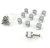 【Angelicate】取っ手 シルバー 家具 収納 木箱 キャビネット つまみ DIY 工具 10個 セット 選べるサイズ (小サイズ（直径16㎜×20㎜）)