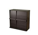 フラップチェスト スタッキング式 90cm幅 ダークブラウン HMP-18DBR
