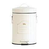 Ampoule ゴミ箱 ダストボックス おしゃれ 3リットル ダイニング 寝室 キッチン トイレ ふた付き ペダル式 キッチン雑貨 アイボリー ホワイト コンパクト choupre シュプレ Sサイズ