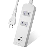 電源タップ２コンセント＋２USB type-A type-C PD QC 対応急速充電 おしゃれ ほこり防止シャッター 雷ガード搭載(1m, ホワイト)