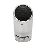 デリカ/DELICA D5 マツダ CX-3 CX-4 CX-5 等様々マフラーカッター ステンレス 排水加工 差し込みタイプ ミニバン マフラー 排気 エキゾースト D:5 外装 パーツ 車 カーパーツ カスタム品 (シルバー) [並行輸入品]