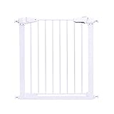 屋内安全ゲート階段のために取り付けられた圧力廊下玄関キャットフラップ付き白いペットゲート効果的な障壁双方向オートクローズセーフティゲート (サイズ さいず : 65-73m)