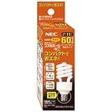 NEC(エヌイーシー) 電球形蛍光ランプD形60W電球色(E17) EFD15EL11E17C3C