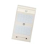 Fenteer 明るい　ソーラー街路灯　48LED　　防水　壁ライト　人感センサー　省エネ　屋外　アルミニウム合金　２色選ぶ - クリーム色