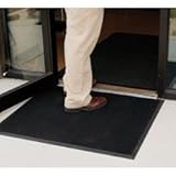Scraper床マット、ブラシ先端、36 " x72インチダブルドア、ブラック, Sold as 1 Each
