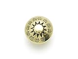 [レザークラフトぱれっと]プレーンコンチョ ソーラー ネジ式（タイプF） 真鍮 13mm 1ヶ HPC13-006C-BR ジャンパーホック大対応