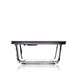 Click Clack Heat & Eat正方形ストレージ製品、0.5 L / 0.5 Quart、チャコール