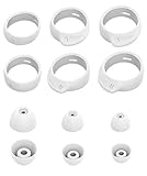 Rayker イヤーチップキット Galaxy Buds+ Plus SM-R175 ヘッドホン用 3組 イヤーフック&3組イヤーチップキット ソフトシリコン ケース入り SM-R175 Galaxy Buds Plus + 3+3組 ホワイト