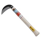 千吉 かま 桑切鎌 刃長90mm 収穫鎌 桑切り用 鋼付 奥行2.5×高さ27.5cm