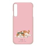 Xperia 5 lV 用 SO-54C SOG09 対応 ハードケース エクスペリア5lVのケース けーたい スマホカバー ねこ充電中 ゆるねこ 癒し系 休憩モード ピンク h240122