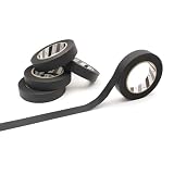 【Amazon.co.jp 限定】mt foto マットブラック 25mm幅×長さ65ｍ ボリュームパック 5巻セット