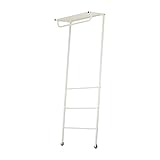 快適ホームズ 立て掛け スライダー ハンガーラック ホワイト 04-001WH