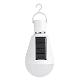 Acogedor ソーラー電球 LEDソーラーライト　緊急用の照明ランプ　便利　IP55防水　省エネルギー　 フック付き 7W（ホワイト）(A)