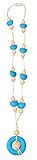 MyBoo Autism/Sensory/Teething Chewable Round and Heart Beaded Necklace - Blue/White [並行輸入品]