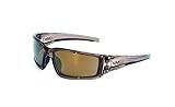 UVEX by Honeywell S2964 Hyper Shock Series Safety Eyewear with Smoke Brown Frame, Gold Mirror Lens a