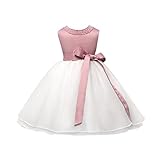 Tovadoo 子供服 女の子 ドレス ワンピース ノースリーブ リボン チュールスカート フォーマル プリンセス お姫様 姉妹揃い 可愛い おしゃれ 結婚式 発表会 パーティー 6-18ヶ月