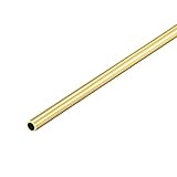 uxcell 真鍮丸管 0.5 mm壁厚さ シームレスストレートパイプチューブ 4mm外径 x 0.5mm壁厚,1個