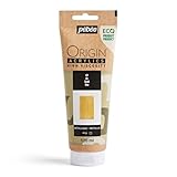 ペベオ (Pebeo) フランス製「マット(艶消し)でナイフ・筆跡を保持できる高粘度」 水性アクリル絵具 ORIGIN＜エコデザイン仕様＞ １２０ｍｌ ゴールド ４１
