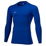 [ミズノ] 現行モデル 裏起毛インナーシャツ 保温 ストレッチ 抗菌防臭 P2MAB550 サーフブルー S