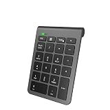 Bluetooth テンキーボード Alcey ワイヤレス テンキーパッド 無線 数字キーボード 22キー ブルートゥース数値キーボード 小型 持ち運び便利 コンパクト 多機能ナンバーパッド PC/Laptop/ノートブックなどに対応 （スペースグレイ）