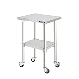 [日本製] ステンレス 作業台 キャスター付き 業務用 幅60cm 奥行45cm 高さ80cm 調理台 キッチン台 キッチン作業台 業務用キッチン ワークテーブル 防水性 耐油性 作業テーブル キッチン 家庭 厨房 工場 食器棚 収納 ステンレス作業台 kot2ca-6045