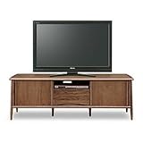 北欧風 幅160cm 脚付き ロータイプテレビボード ブラウン