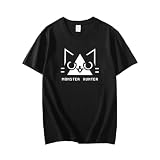 モンスターハンター tシャツ 半袖 アイルー 夏服 薄い生地 柔らかい 上着 日常服 綿シャツ 人気 ゲーム 萌えグッズ 誕生日 プレゼント 男女兼用 (A,4XL)
