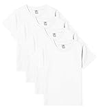 (ラパサ)Lapasa キッズTシャツ コットン 無地 4枚組 K01 (140cm, ホワイト4枚組)