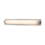 Alico Industries ws4500 – 5-16 m Piper Small 1-light Vanity器具、マットサテンニッケル磨りガラス