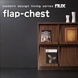 シンプルモダンリビングシリーズ nux ヌクス フラップチェスト ウォルナットブラウン