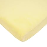 TL Care Heavenly Soft Chenille Mini Crib Sheet, Maize, 24 x 38 by TL Care