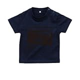 BabyChips ビートボックス(名入れ半袖ベビーTシャツ) 80 ネイビー