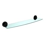Allied Brass 1033/24-BKM 24' Beveled 1/4' Glass Shelf Matte Black [並行輸入品]
