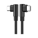TinaLexia USB-C ＆ USB-C ケーブル L字型 USB 3.1 Type C ケーブル 25cm 短い PD対応 60W/3A 急速充電 断線防止 4K映像出力 タイプc ケーブル 超高耐久 USB C ケーブル (USB-C ＆ USB-C ケーブル L字型)