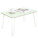 不二貿易 ローテーブル 折りたたみテーブル くすみカラー 幅60×奥行40×高さ32cm コンパクト収納 グリーン クレール 85382