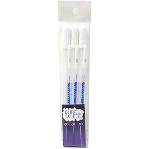 水性ゲルインクペン ピュアホワイト 3本セット TPW3S