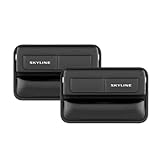 【スカイライン 専用】隙間収納ボックス SKYLINE 専用ロゴ シートサイドポケット 車 スカイライン V37系 V36系 V35系など 対応 大容量 収納 小物入れ 落下防止 カー用品 車内 アクセサリー 便利グッズ 運転席+助手席用 ロゴ左右方向 2個セット (ブラック,スカイライン 専用)