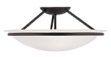 Livex Lighting 4824-04 Newburgh 3-Light Ceiling Mount, Black [並行輸入品]
