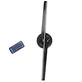 3D ホログラフィック ディスプレイ、ホログラフィックファン クリア エア イメージング 16.5 インチ 小型ホログラム ファン プロジェクター 壁掛け 224 LED USプラグ 標識、展示会、展示会、ナイトクラブ用(黒)