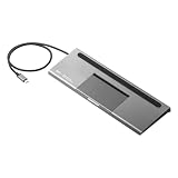 イーサプライ ドッキングステーション HDMI2つ 4K 2画面出力 USB Type-C接続 USB PD100W対応 10in1 ノートPCスタンド ケーブル一体型 EZ4-VGA017N