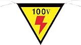 つくし 三角旗標識 「100V」 648