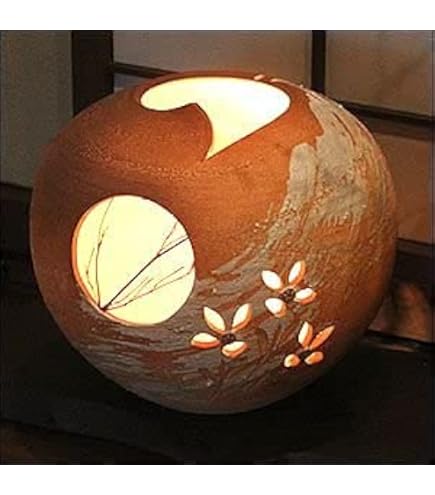 Amazon.co.jp: 信楽焼 フクロウ木漏れ日【ak-0004】 照明 陶器照明