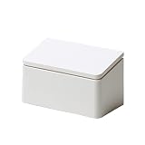 ideaco(イデアコ) ゴミ箱 フタ付 1.8L TUBELOR flatrectangle チューブラーフラットレクタングル ホワイト 308WH