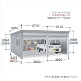 イナバ物置　ガレーディア　GRN-2652SL-2　一般型　【2連棟タイプ】　【シャッター車庫　ガレージ】 　シルキーホワイト（受注色）