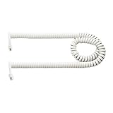 ミヨシ MCO 受話器用カールコード クロス結線 収縮時0.6m ホワイト DC-J406/WH