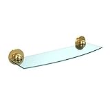 Allied Brass 1033/18-PB 18-Inch Beveled with 1/4-Inch Glass Shelf, Polished Brass [並行輸入品]