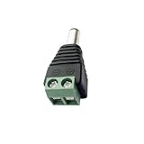 Homefunny 10個セット 5.5mm x 2.1mm DC 12V電源アダプタコネクタネジ端子アダプタCCTVカメラとLEDテープライト用DCジャック変換プラグ（5 メス + 5 オス）