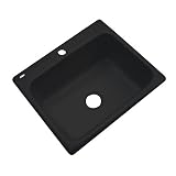 Thermocastインバネス差し込み式25 x 22インチシングルボウルキッチンシンク