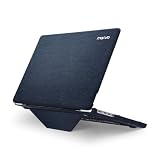 MOSISO 対応機種 MacBook Pro 16インチ ケース 2026 M5 M4 M3 M2 M1チップ A3429 A3428 A3403 A3186 A2991 A2780 A2485 (2025-2021リリース)、ニット生地コーティング プラスチック ハードシェルカバー 折り畳み式キックスタンド(ヘイズ ブルー)